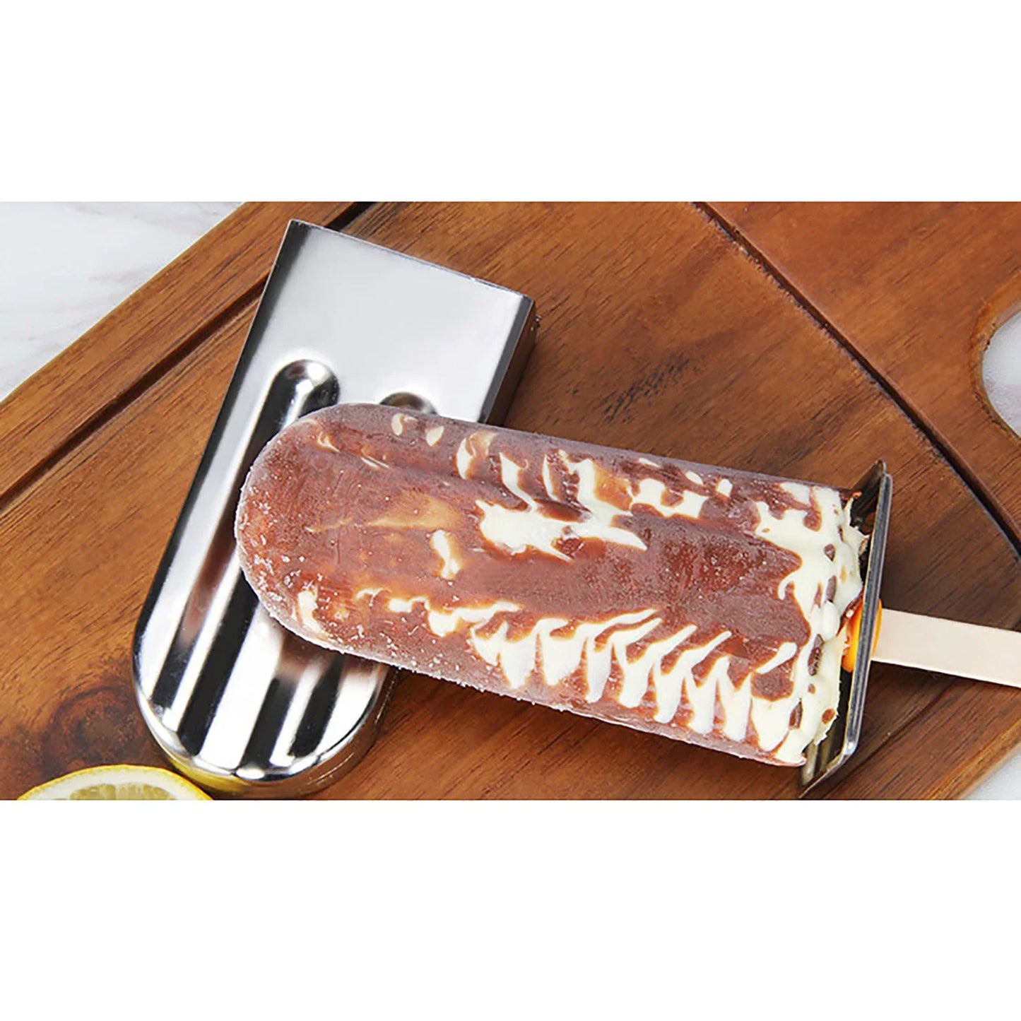 Bymaocar Stainless Steel Ice Cream Mold Set For Popsicles