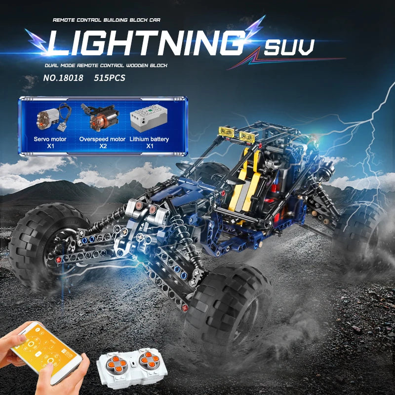 Mould King 18018 RC Lightning Buggy Building Block Car