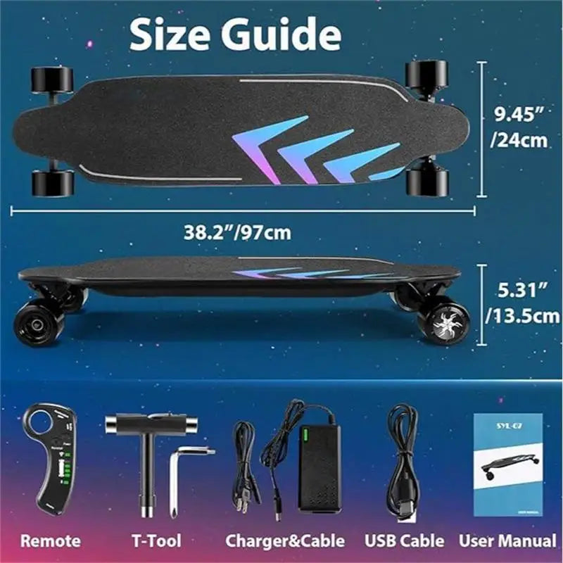 Caroma Electric Skateboard with Remote Control and High Speed