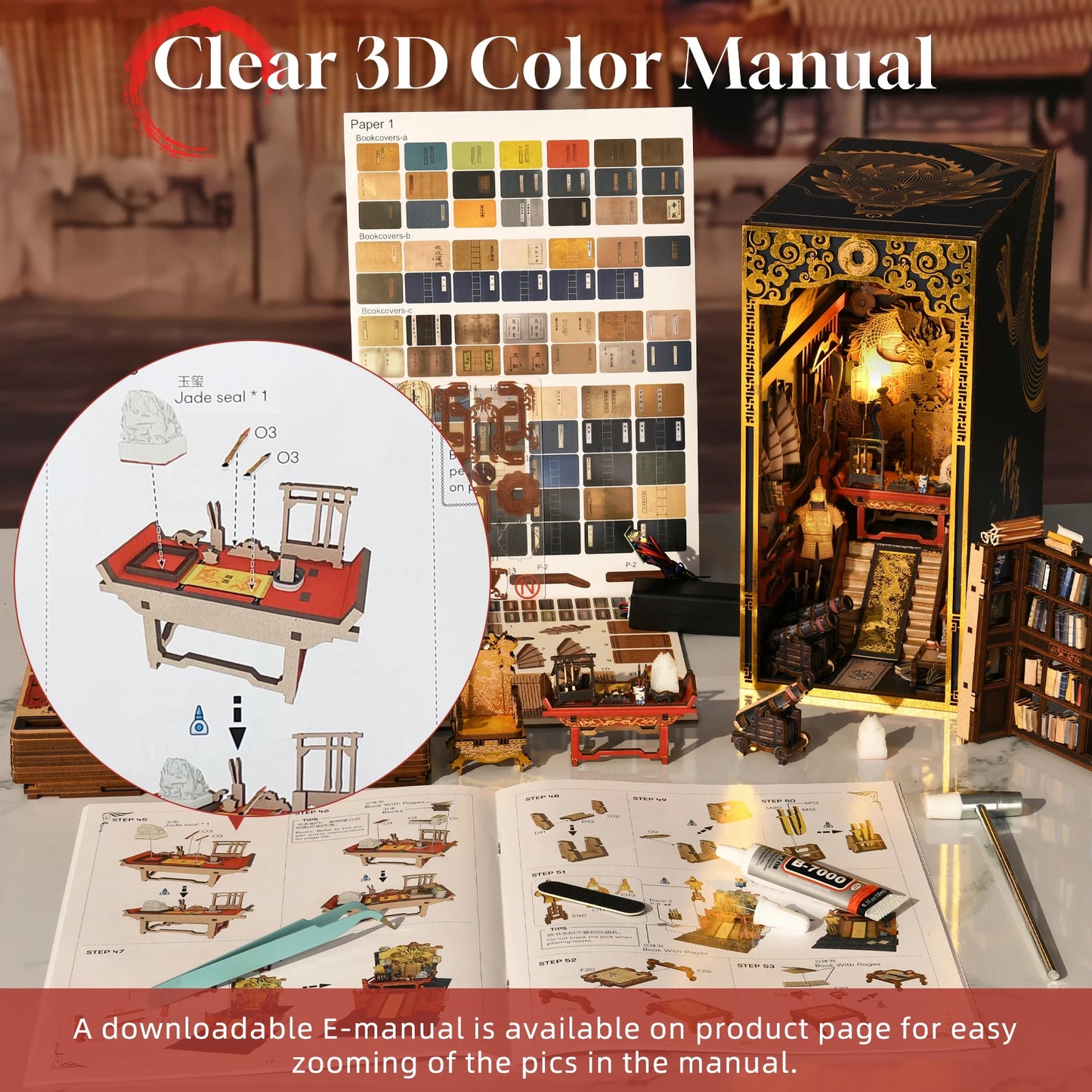 MiniCity Diy Book Nook Kit Dollhouse For Bookshelf Decor