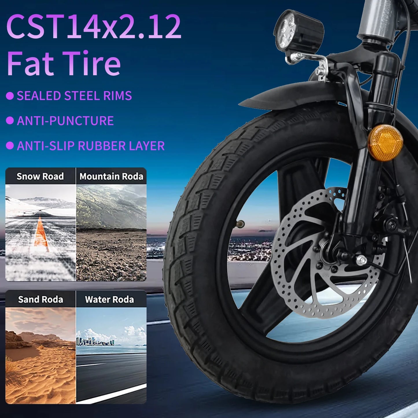 Fast Folding Electric Bike for Adults with Shock Absorbers
