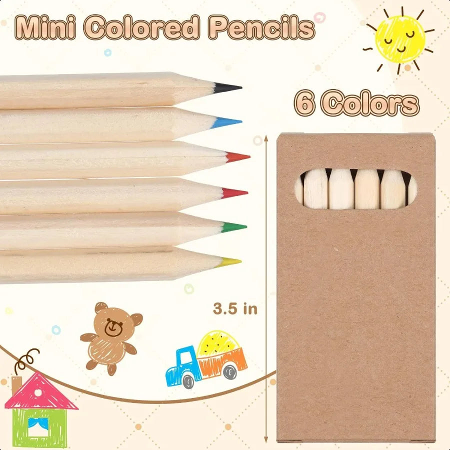 Hign-Concerned Ctosree 50 Packs Mini Pencils Kraft Boxes