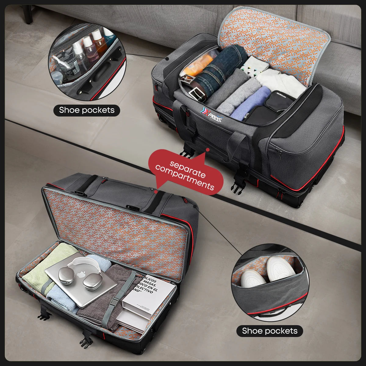 Rolling Duffel Bag with Wheels for Travel and Adventure