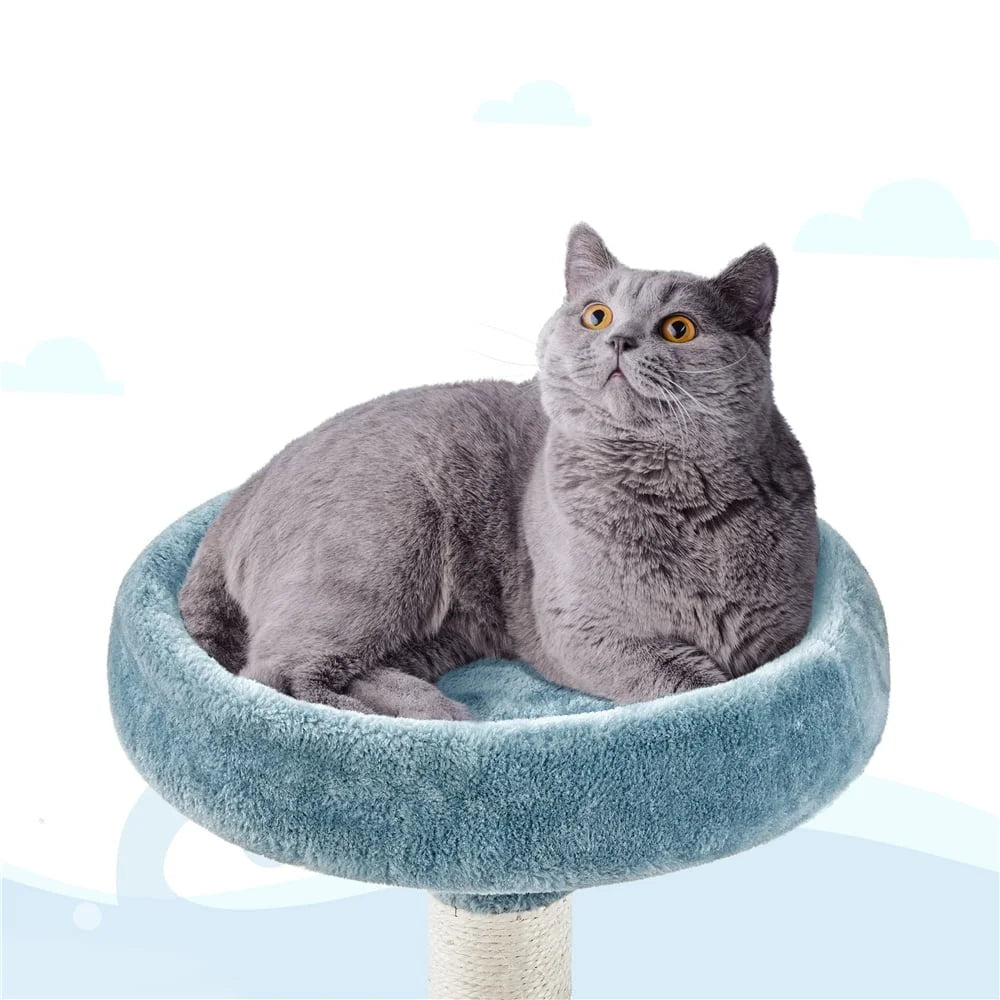 XMSJHign-concerned Ocean Themed Cat Tree Shark Mouth Perch
