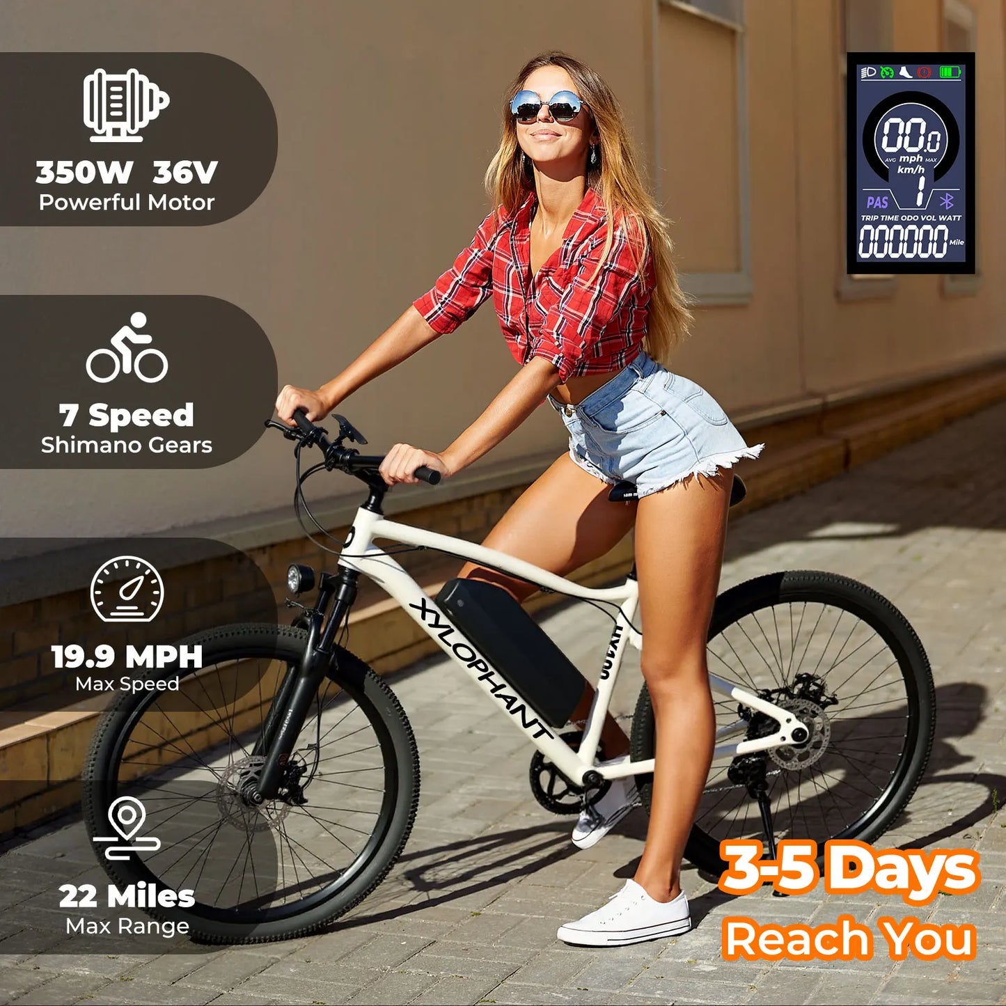 LELEKUAIFolded Mountain Electric Bike 350W Brushless 360Wh