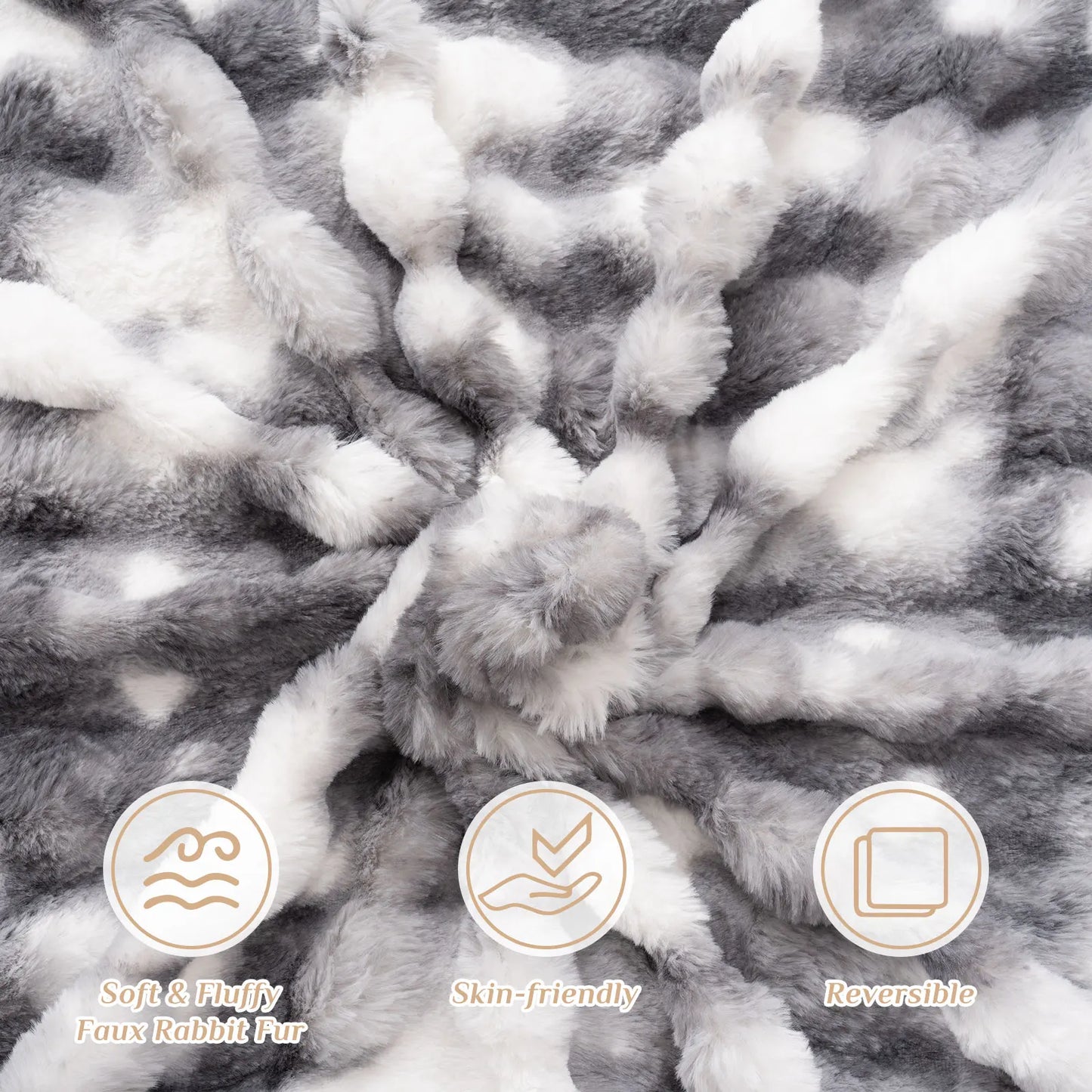 Luxurious Faux Rabbit Fur Blanket for Ultimate Cozy Comfort