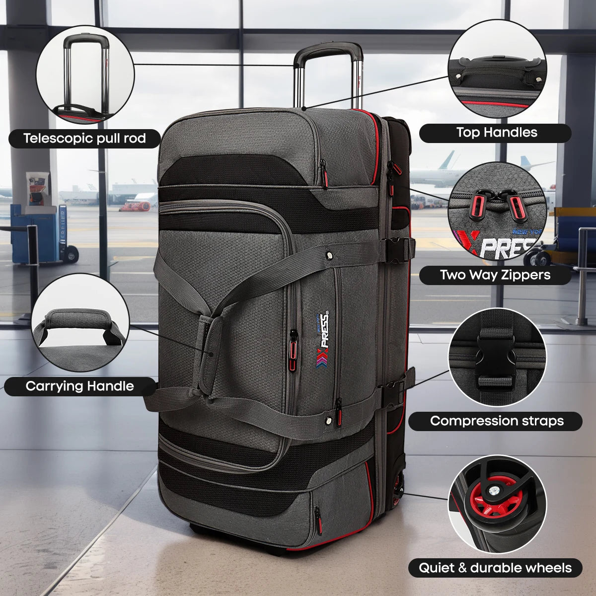 Rolling Duffel Bag with Wheels for Travel and Adventure