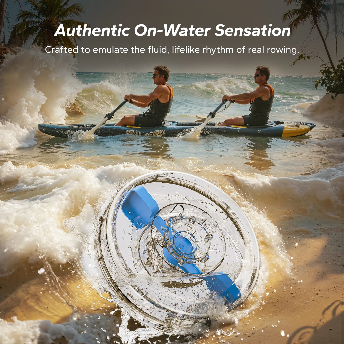 MERACH Foldable Water Rowing Machine for Home Fitness