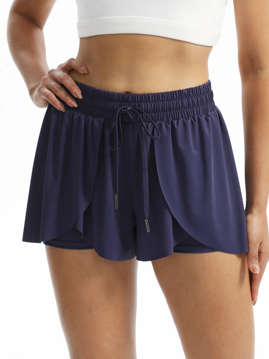 Women's Flowy 2 In 1 Running Shorts For Active Lifestyle