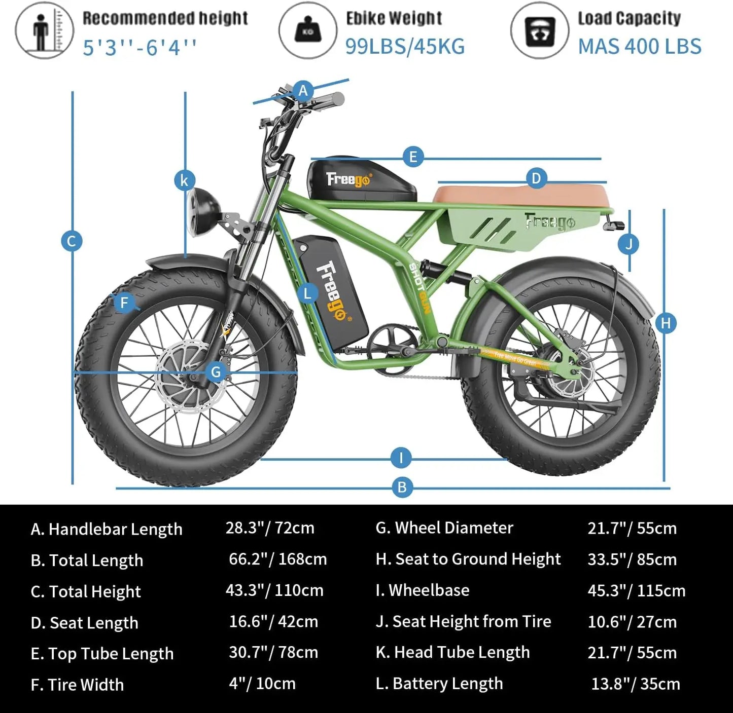 Freego F3 Retro Electric Bike Dual Motor 1000W 48V Battery