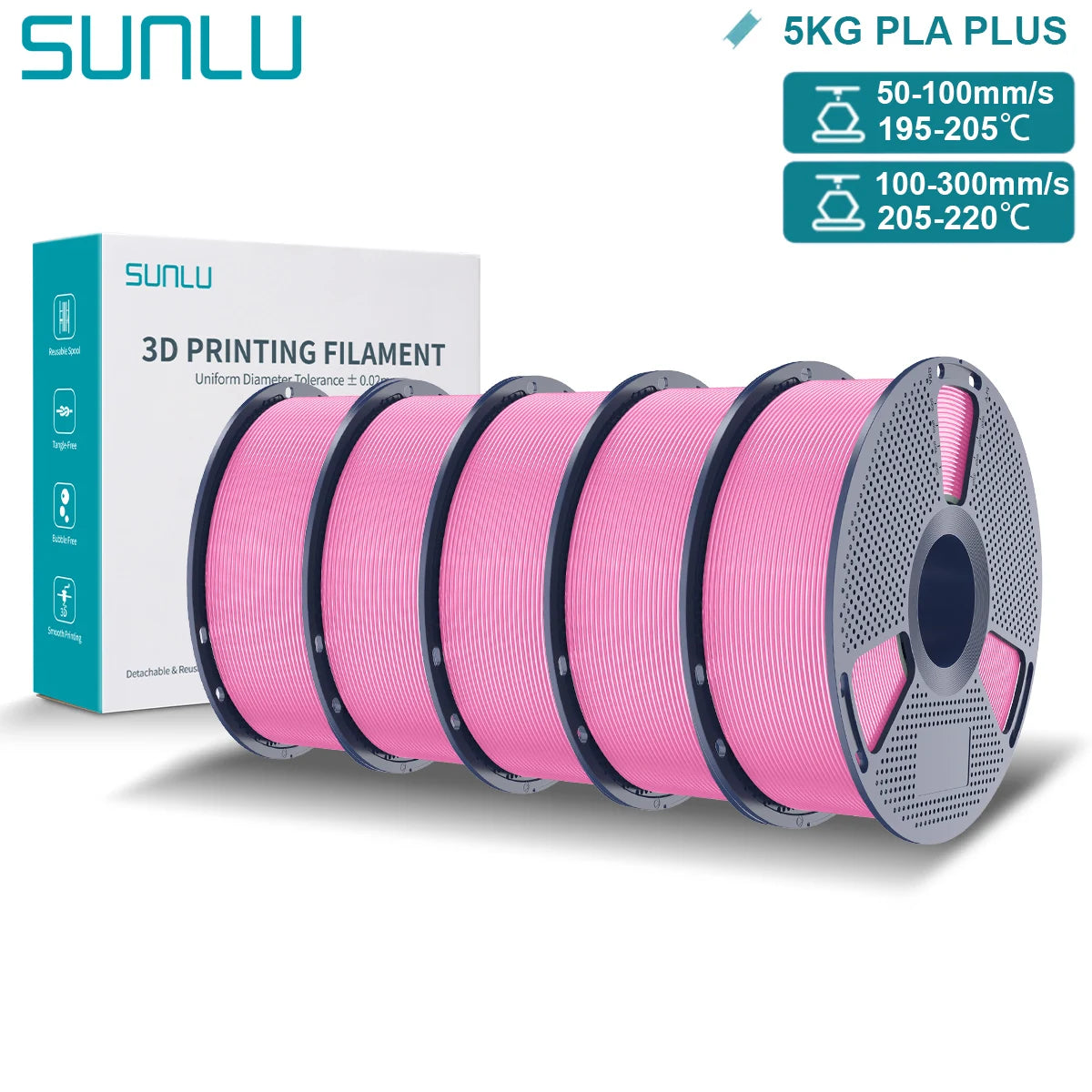 SUNLU PLA Plus 3D Filament for FDM Printing Excellence