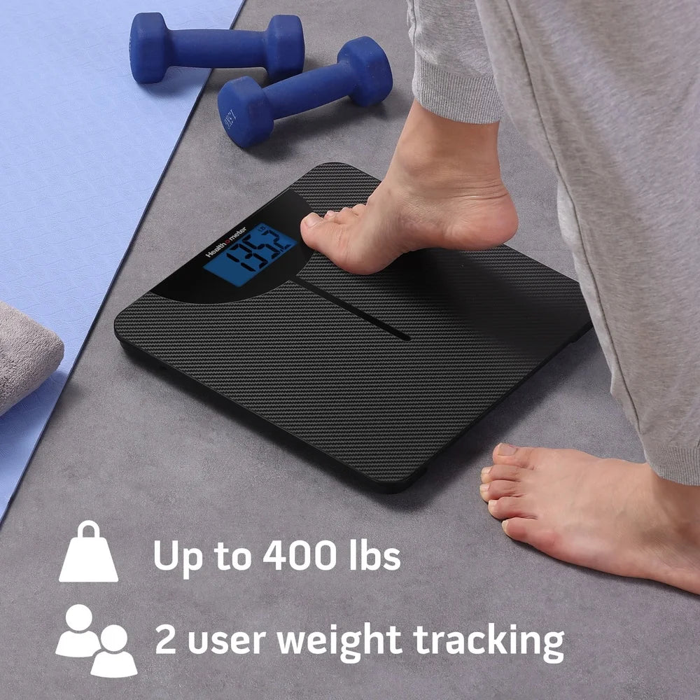 Digital Carbon Fiber Bathroom Scale with BMI Tracking Technology