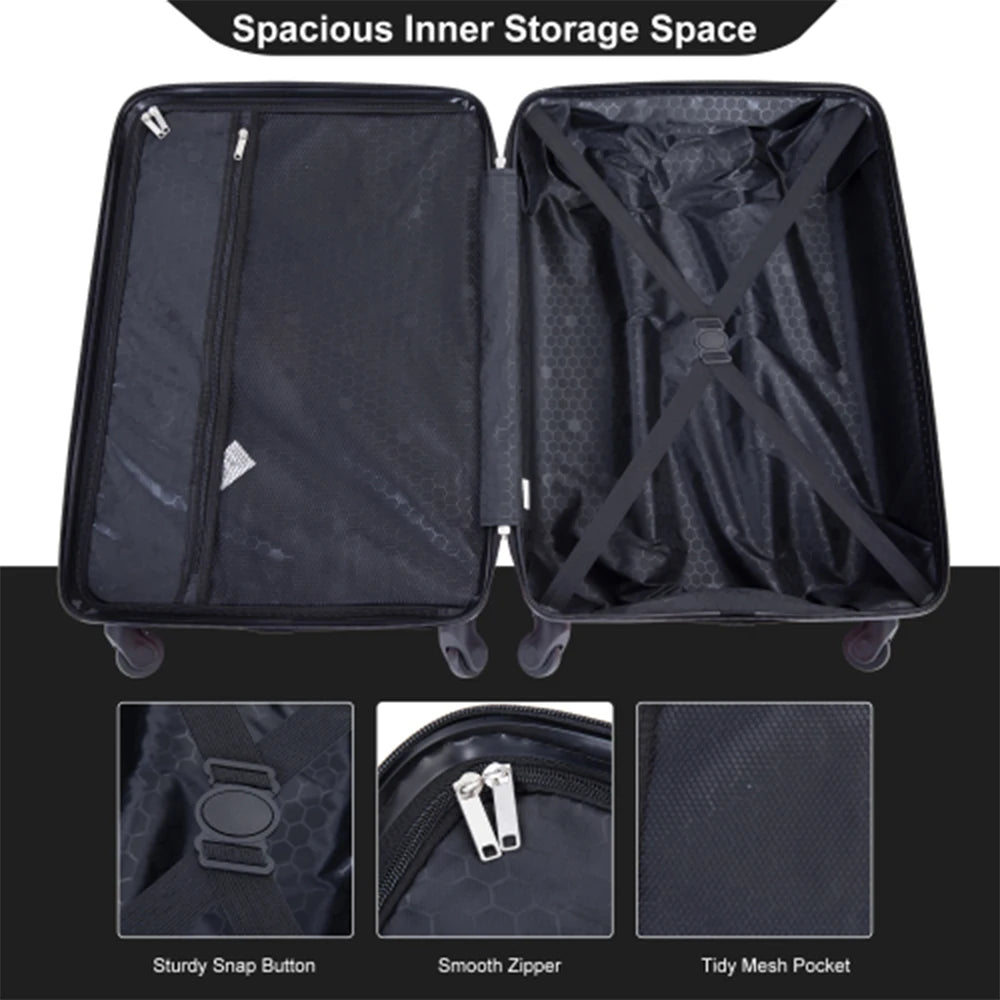 Travelhouse 4-Piece ABS Spinner Luggage Set TSA Lock