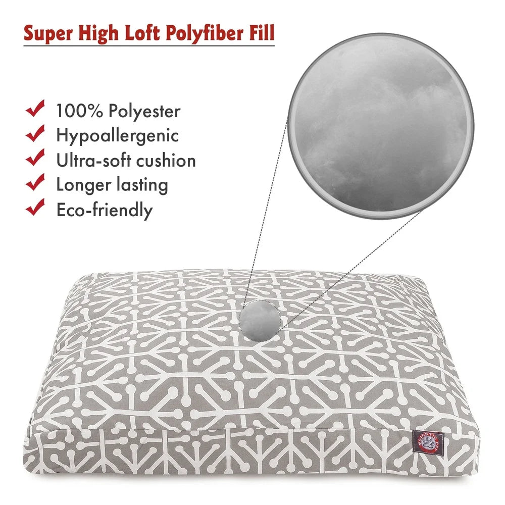 Durable Rectangle Dog Bed with Removable Soft Cover