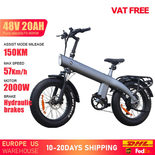 HUANCI Q3 Electric Mountain Bike 48V 20Ah Aluminum Frame