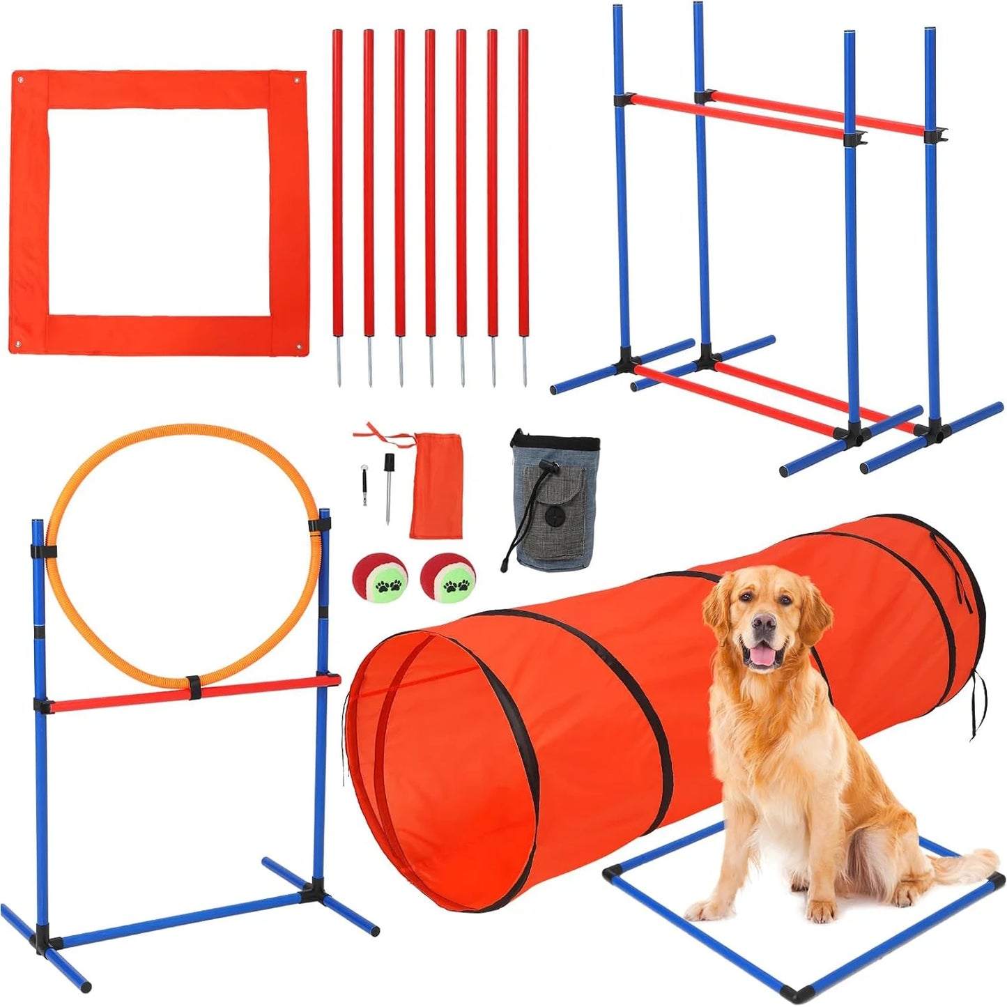 Dog Agility Training Equipment Set for Outdoor Fun