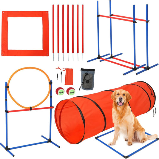 Dog Agility Training Equipment Set for Outdoor Fun