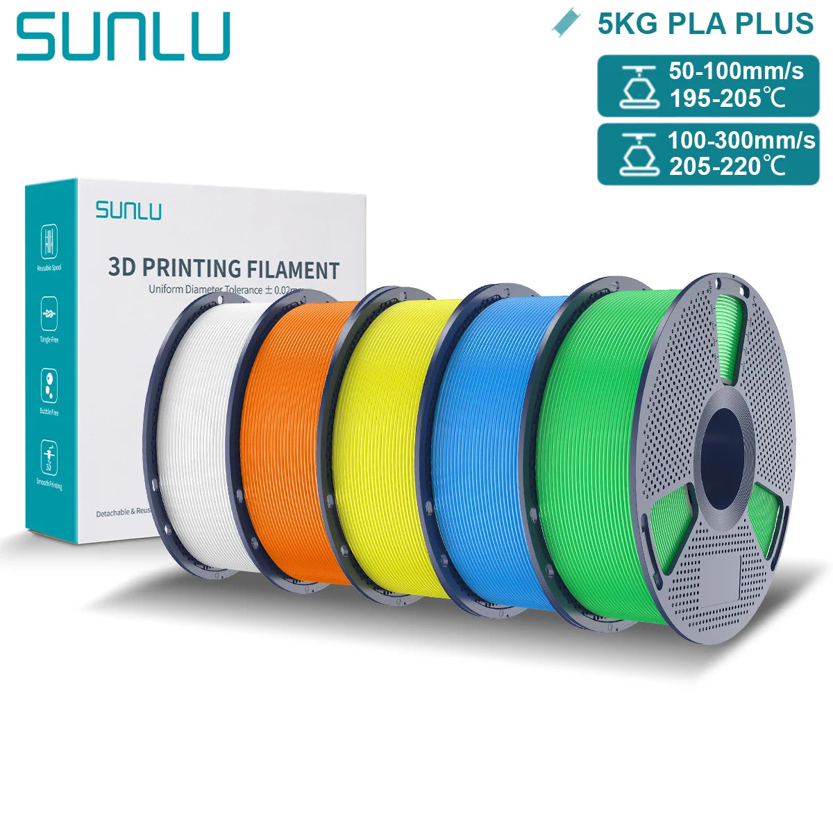 SUNLU PLA Plus 3D Filament for FDM Printing Excellence