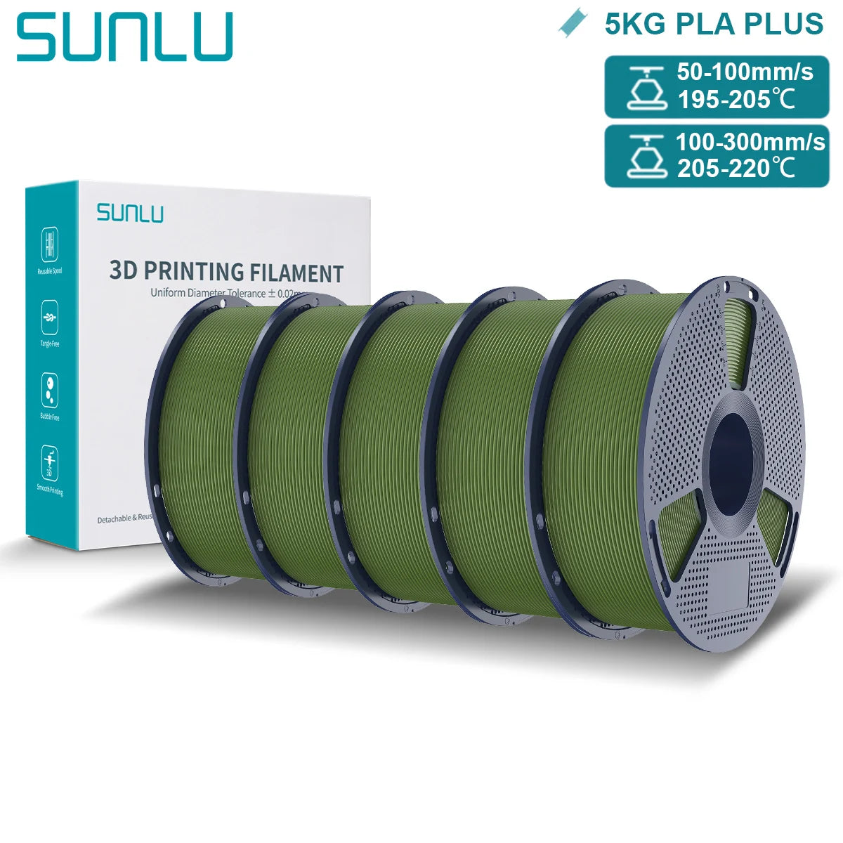 SUNLU PLA Plus 3D Filament for FDM Printing Excellence