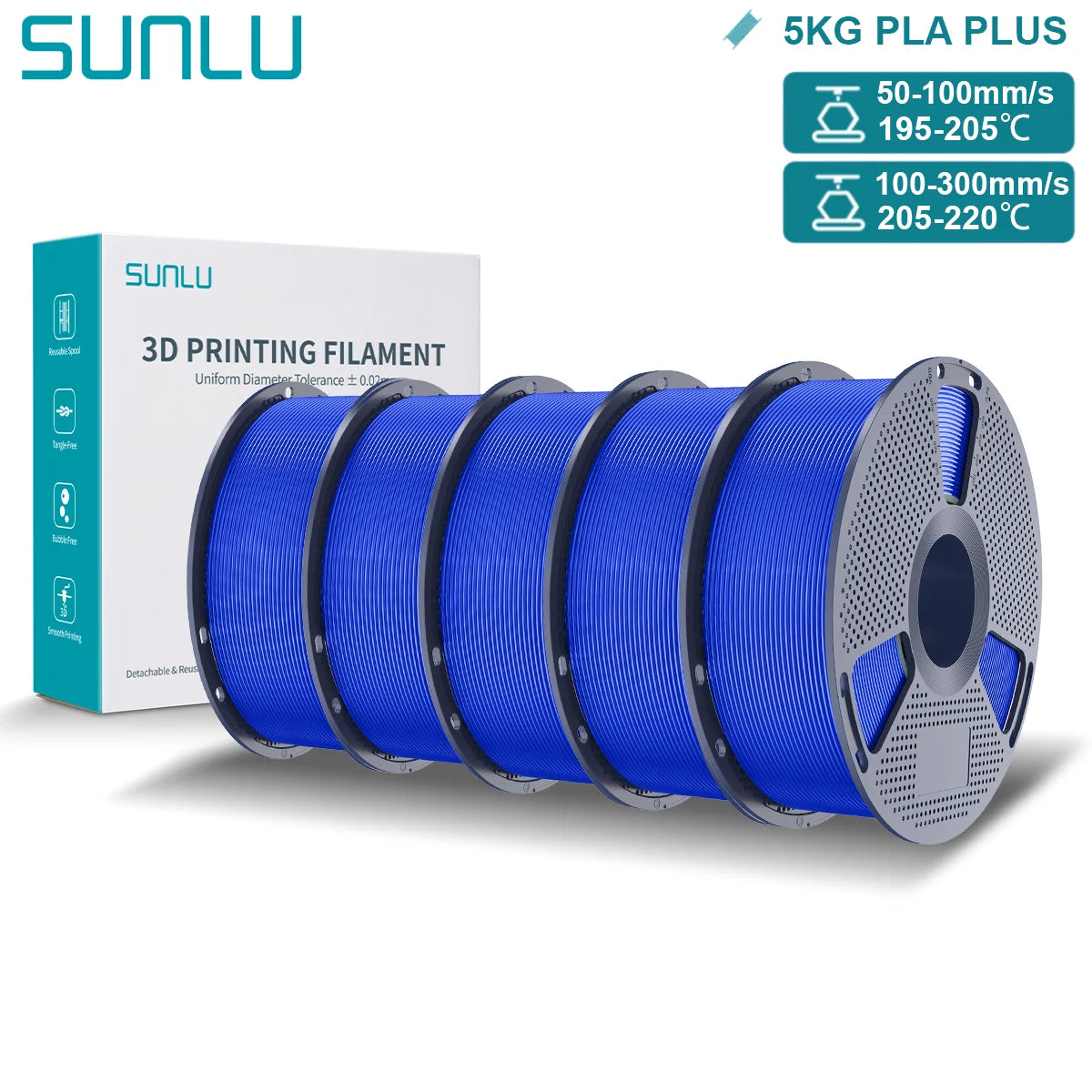 SUNLU PLA Plus 3D Filament for FDM Printing Excellence