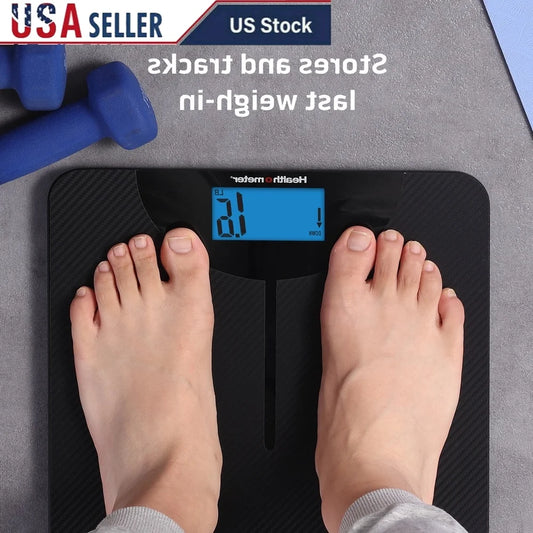 Digital Carbon Fiber Bathroom Scale with BMI Tracking Technology