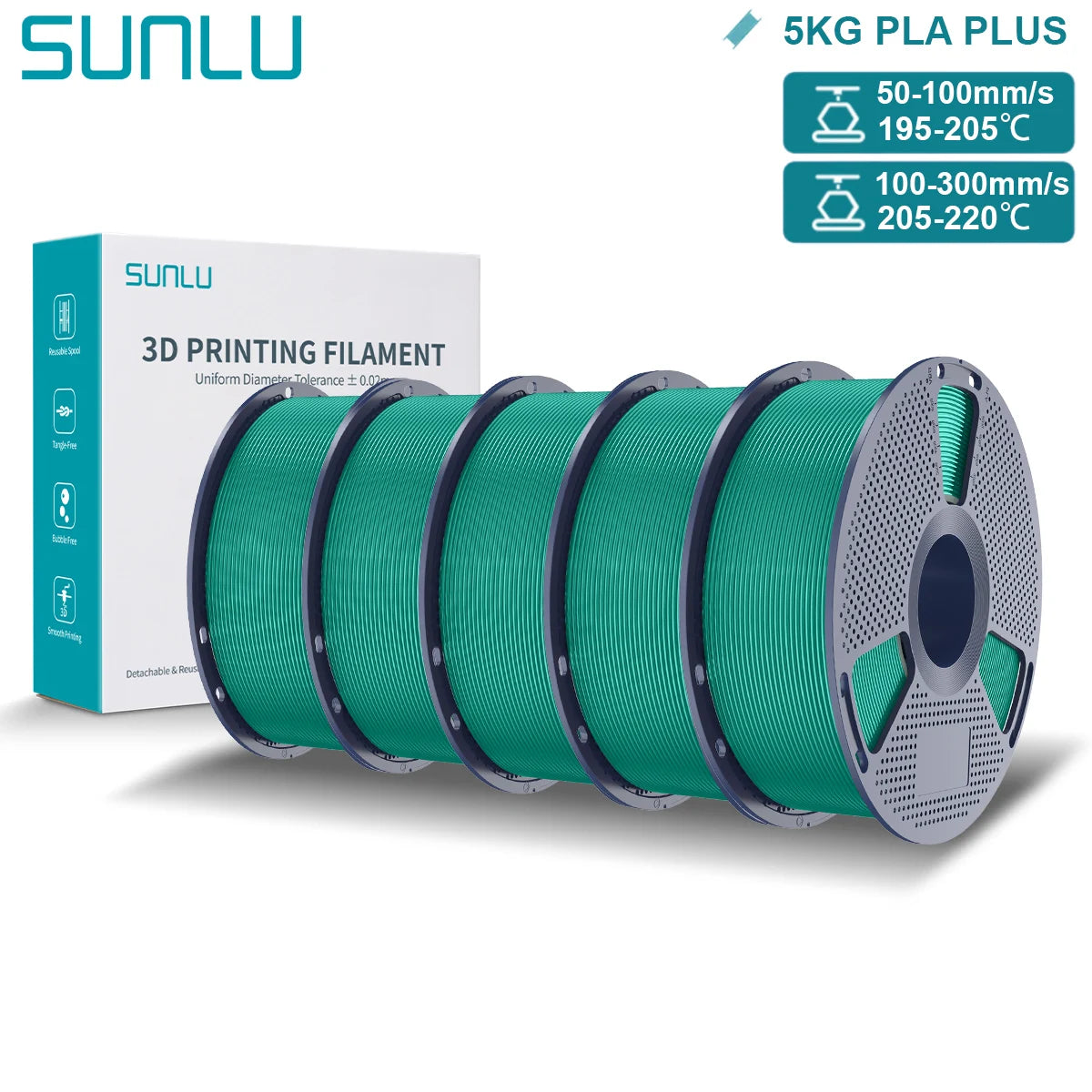 SUNLU PLA Plus 3D Filament for FDM Printing Excellence