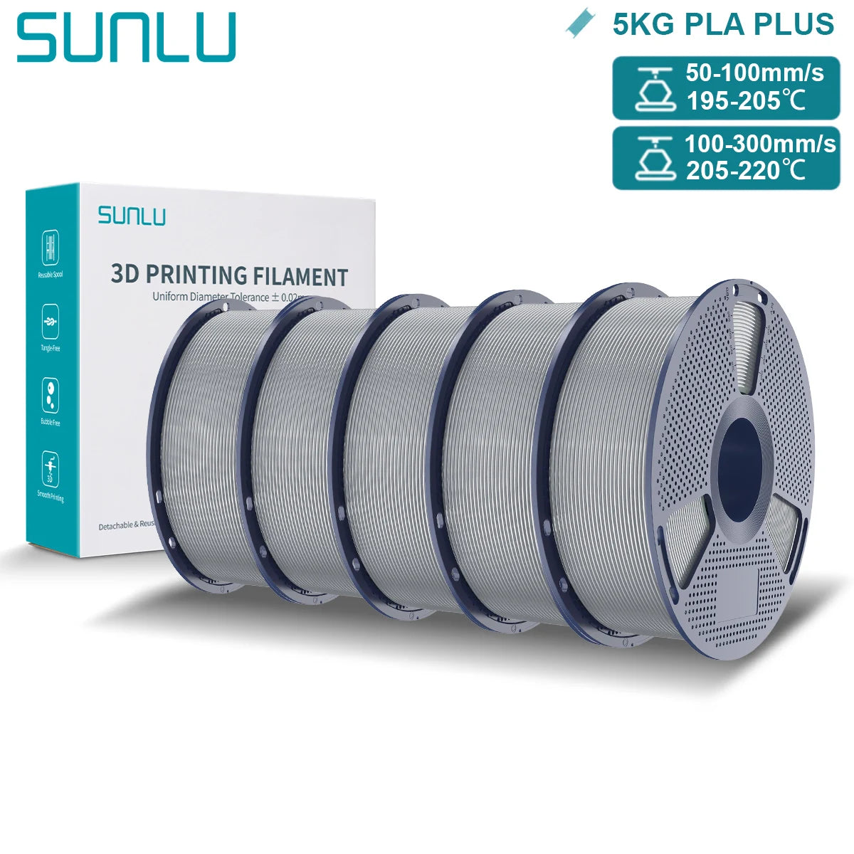 SUNLU PLA Plus 3D Filament for FDM Printing Excellence
