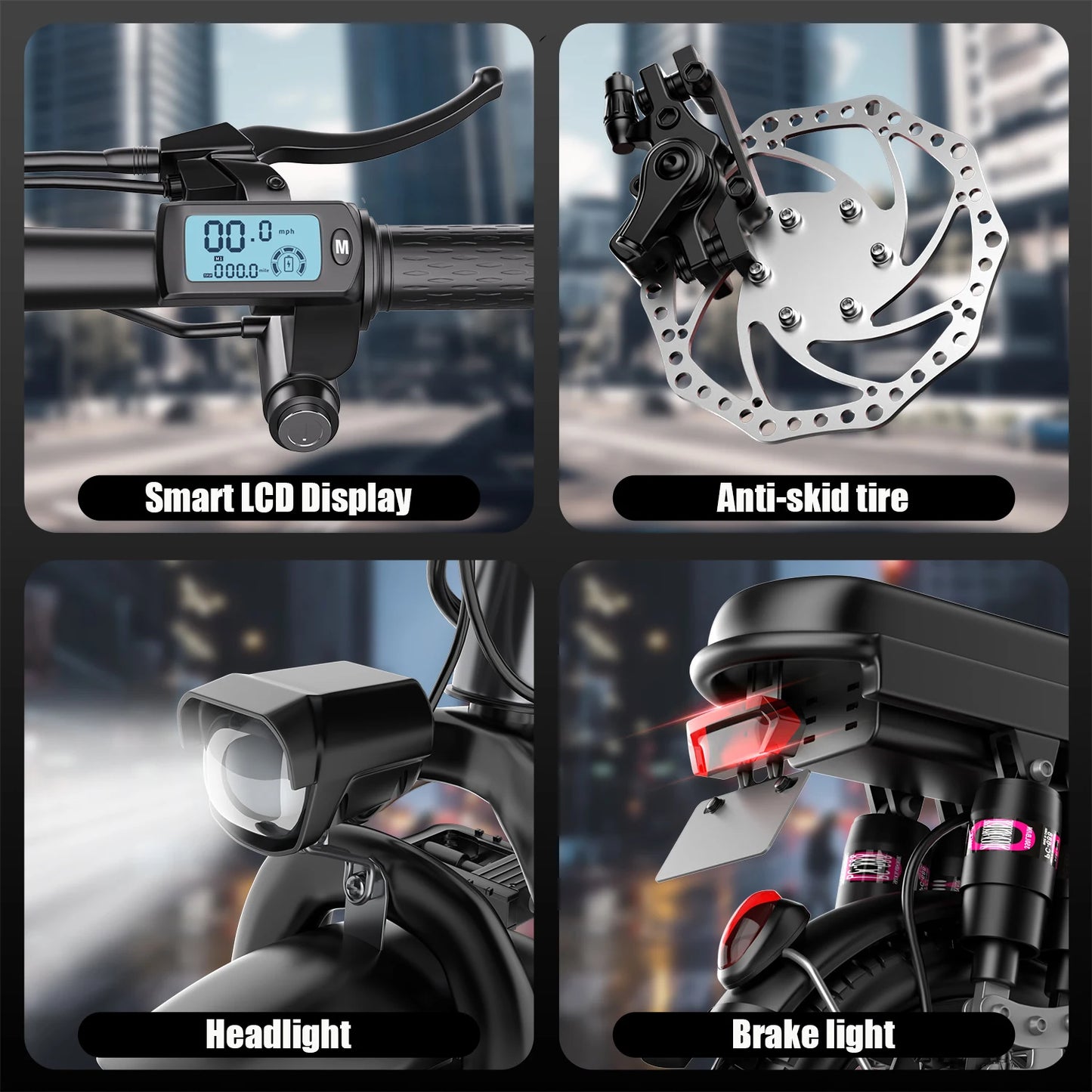 Electric Bike For Adults 500W 48V Brushless Ebike Commuter
