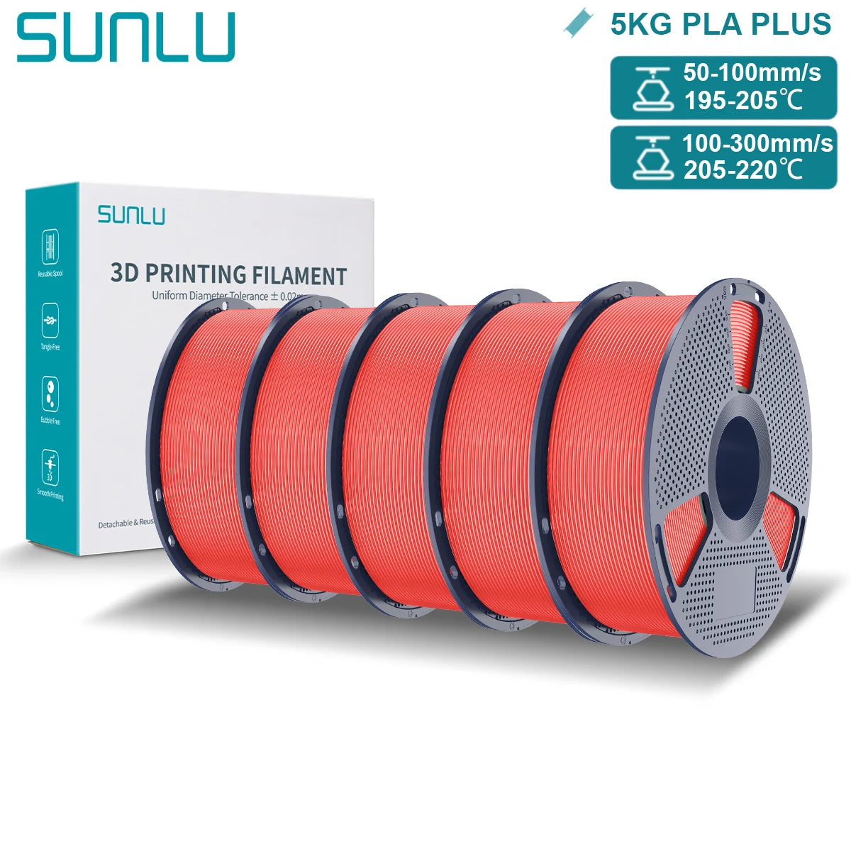 SUNLU PLA Plus 3D Filament for FDM Printing Excellence