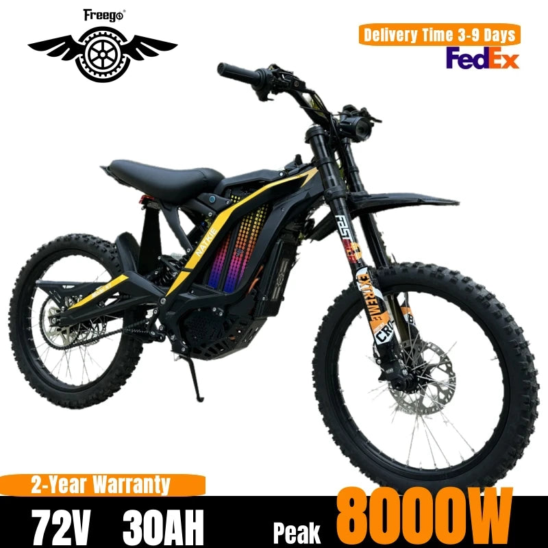 Freego 8000W 72V Electric Dirt Bike N1 Full Suspension
