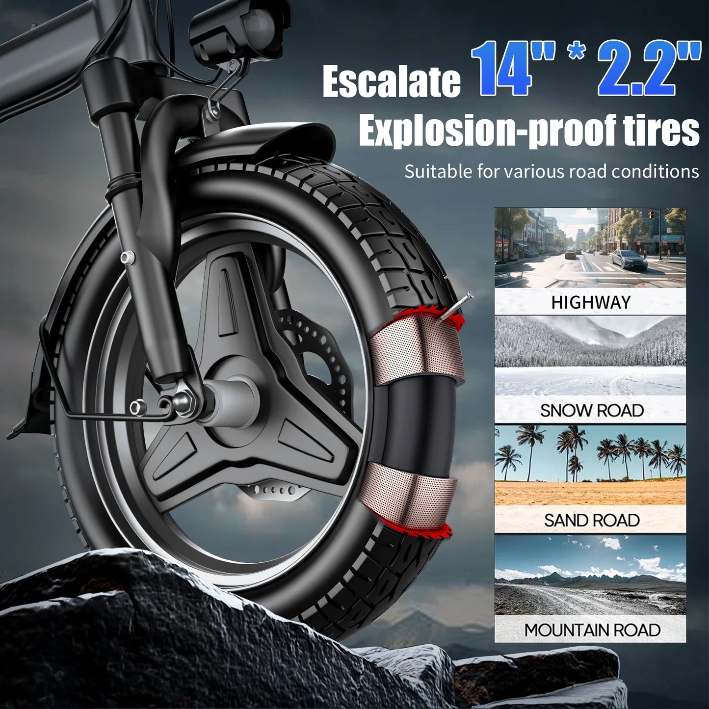 Electric Bike For Adults 500W 48V Brushless Ebike Commuter