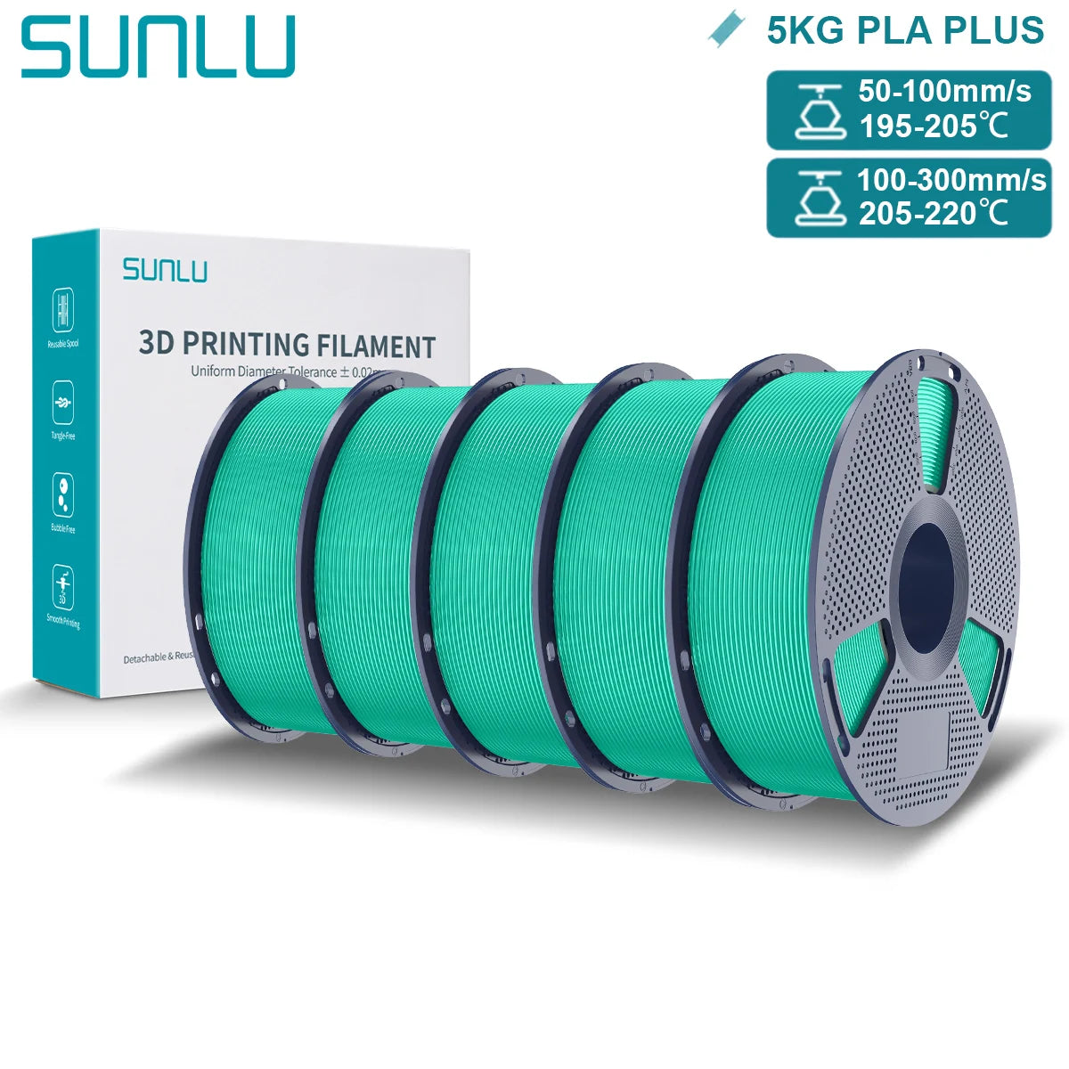 SUNLU PLA Plus 3D Filament for FDM Printing Excellence