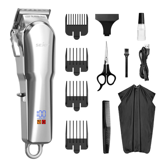 Sejoy Cordless Hair Clipper Kit With LED Display For Men