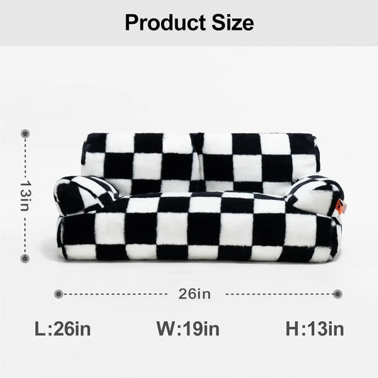 Cozy Washable Pet Couch Bed for Cats and Dogs