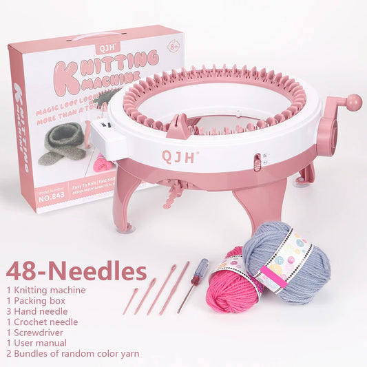QJH Knitting Machine Kit for Easy DIY Scarves and Hats