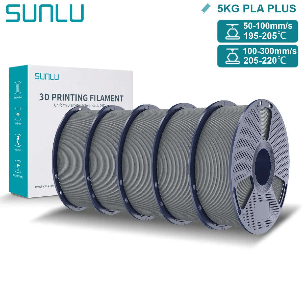 SUNLU PLA Plus 3D Filament for FDM Printing Excellence