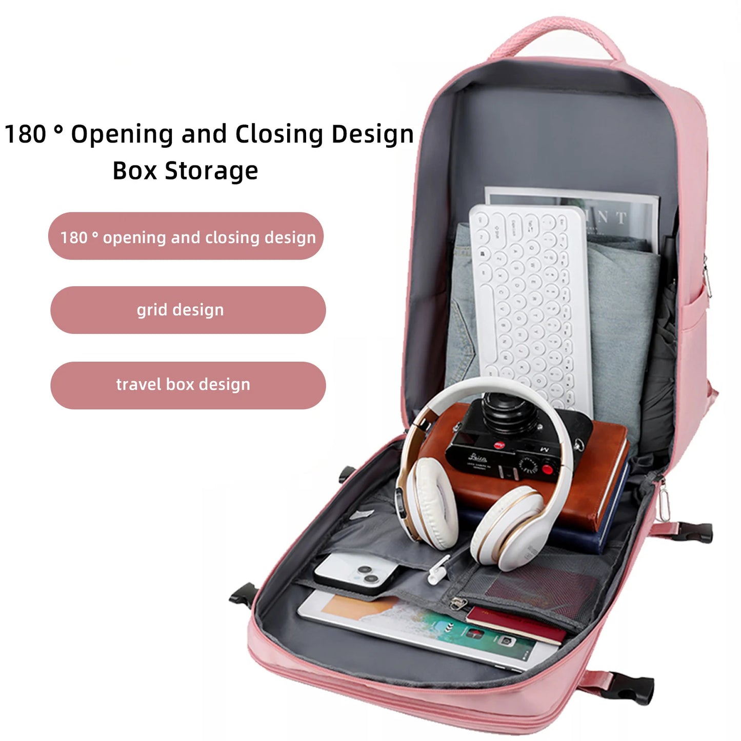 Waterproof Travel Backpack with USB Charging Port for Adventures