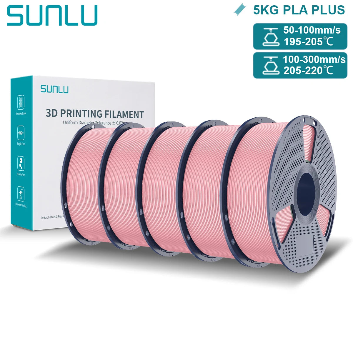 SUNLU PLA Plus 3D Filament for FDM Printing Excellence