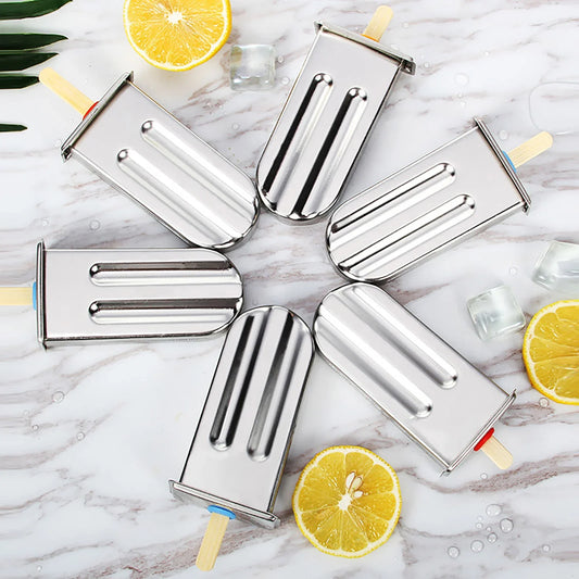 Bymaocar Stainless Steel Ice Cream Mold Set For Popsicles