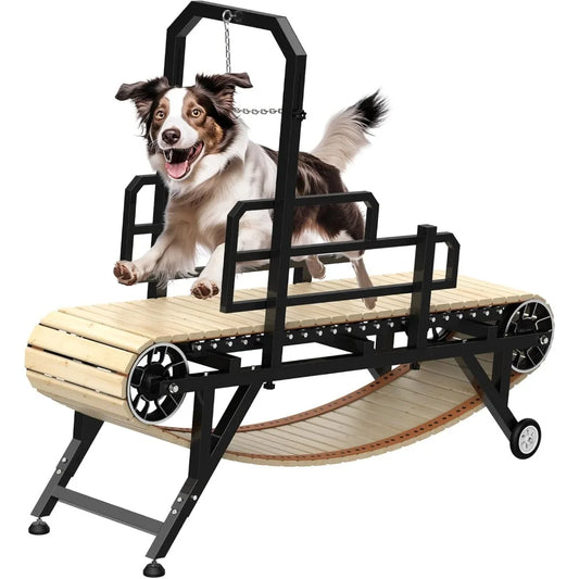 Hign-Concerned Dog Treadmill With 4 Level Adjustable Ramp