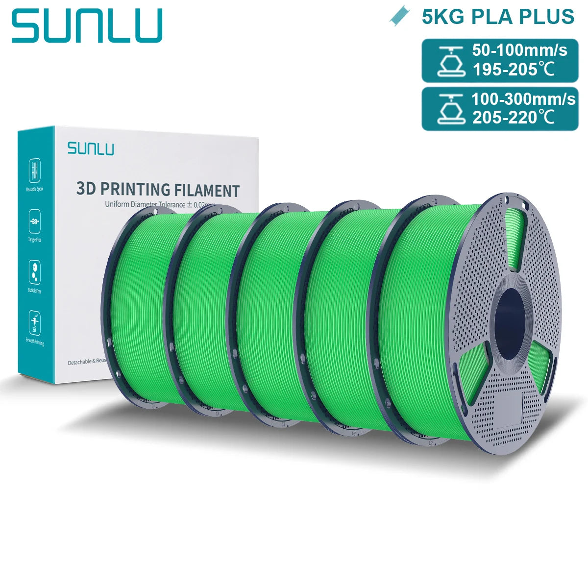 SUNLU PLA Plus 3D Filament for FDM Printing Excellence