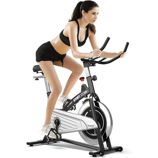 Indoor Stationary Bike with LCD Monitor and Heart Rate Sensor