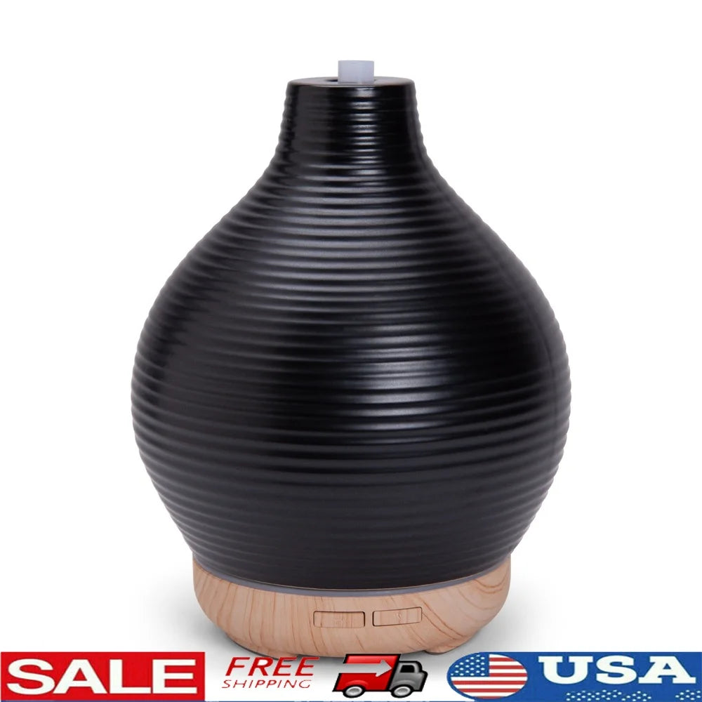 Ceramic Essential Oil Diffuser With Color Changing LED Light