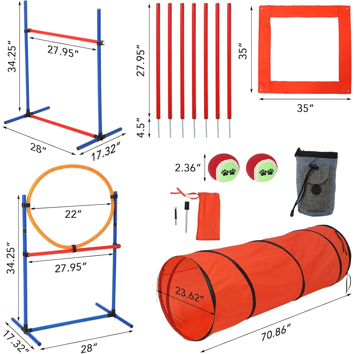 Dog Agility Training Equipment Set for Outdoor Fun