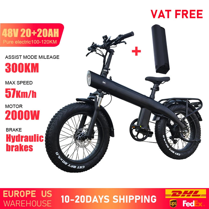 HUANCI Q3 Electric Mountain Bike 48V 20Ah Aluminum Frame