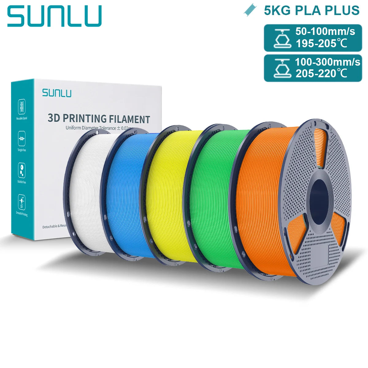 SUNLU PLA Plus 3D Filament for FDM Printing Excellence