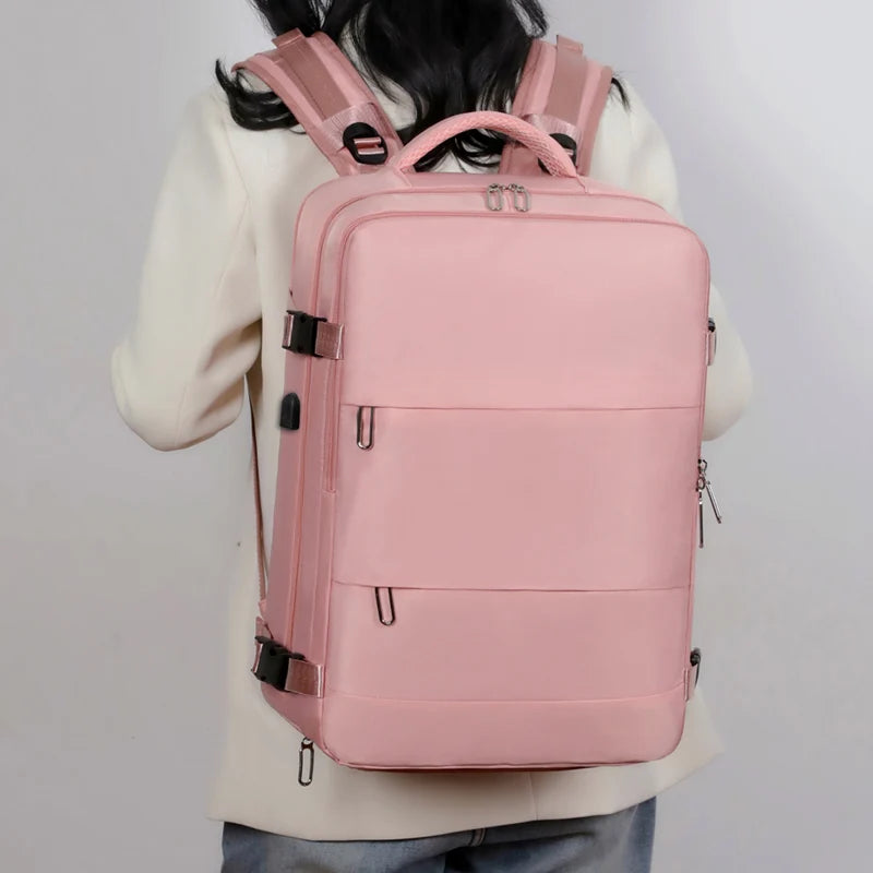 Waterproof Travel Backpack with USB Charging Port for Adventures