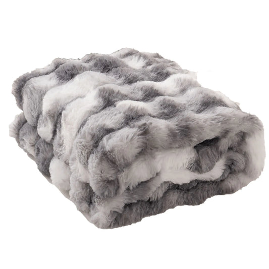 Luxurious Faux Rabbit Fur Blanket for Ultimate Cozy Comfort