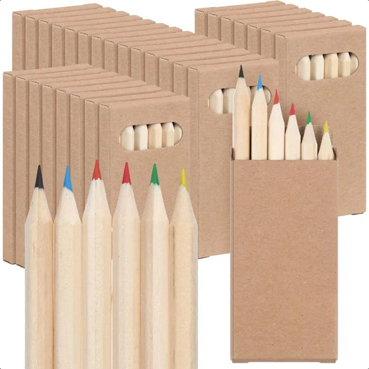 Hign-Concerned Ctosree 50 Packs Mini Pencils Kraft Boxes