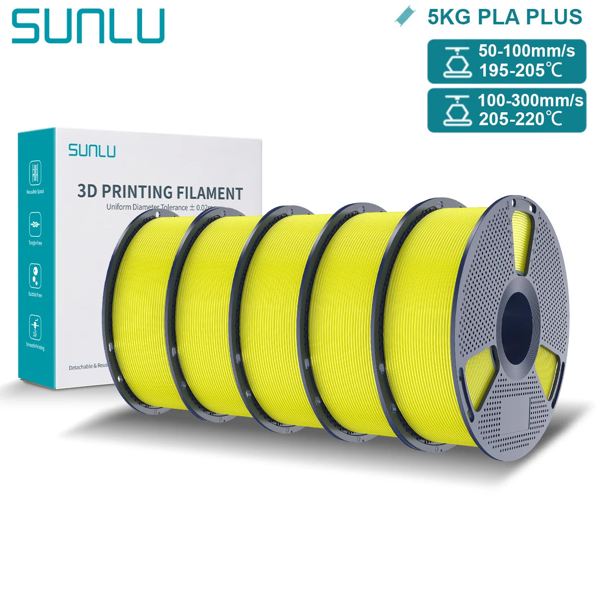 SUNLU PLA Plus 3D Filament for FDM Printing Excellence